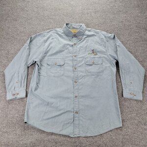 Al Agnew Bluewater Shirt Mens‎ 2XL Blue Button Down Long Sleeve Outdoors Hunting